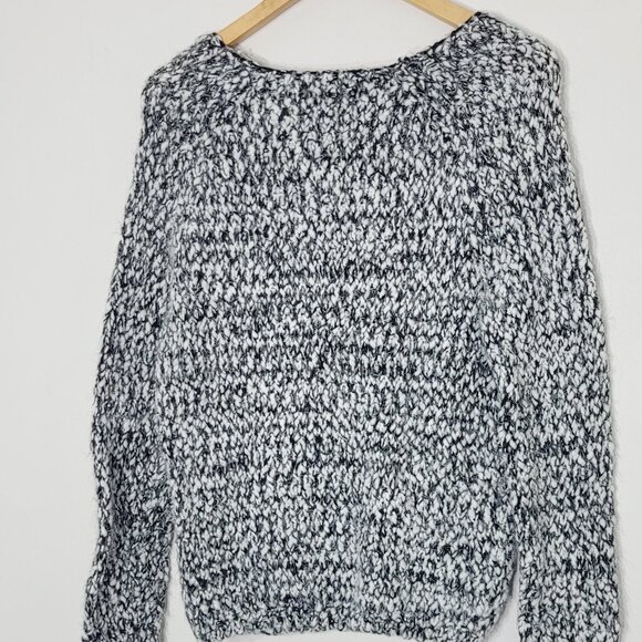 Buffalo David Bitton Women Black White Long Sleeve Knit Pullover Sweater Size S - Picture 4 of 14